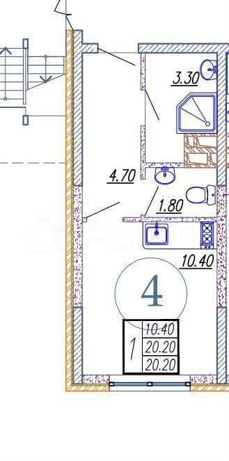 Продается 1-комн. квартира, 22.2 м² — фото 2