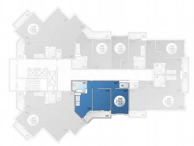 Продается 2-комн. квартира, 64.7 м²