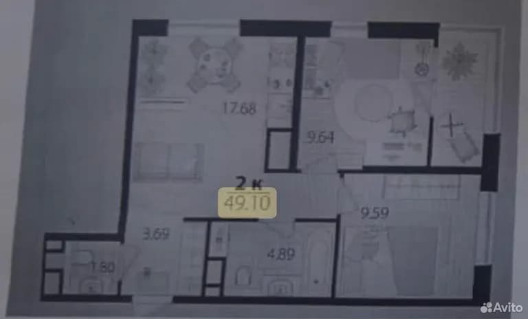 Продается 2-комн. квартира, 49.1 м² — фото 2