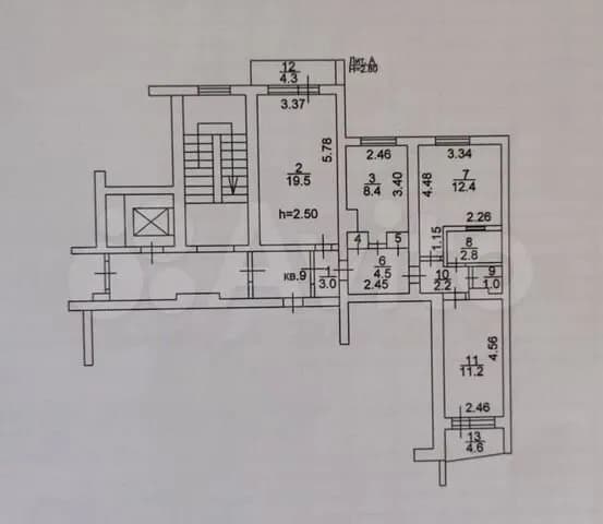 Продается 3-комн. квартира, 65.8 м²