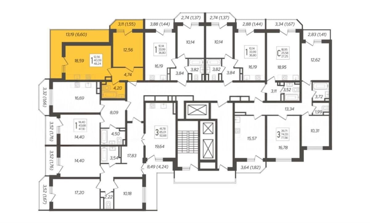 Продается 1-комн. квартира, 48.87 м² — фото 4