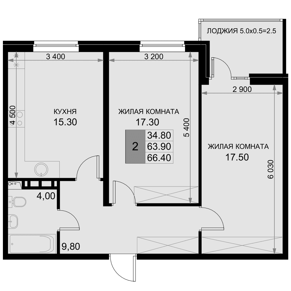 Продается 3-комн. квартира, 62 м²