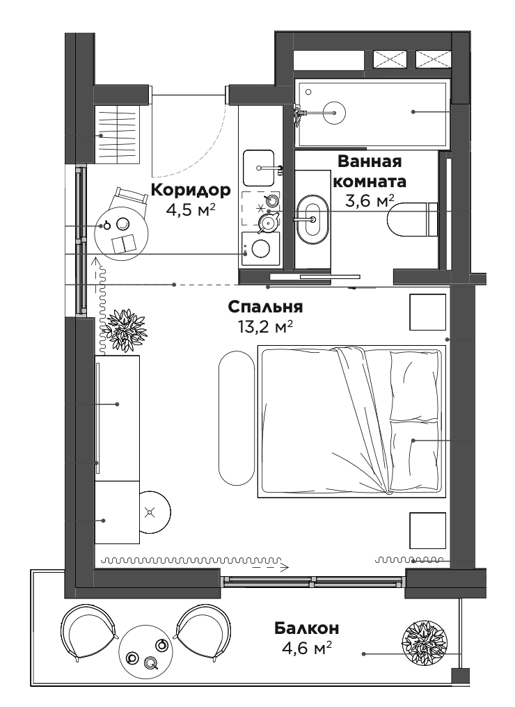 Продается 1-комн. квартира, 22.22 м²