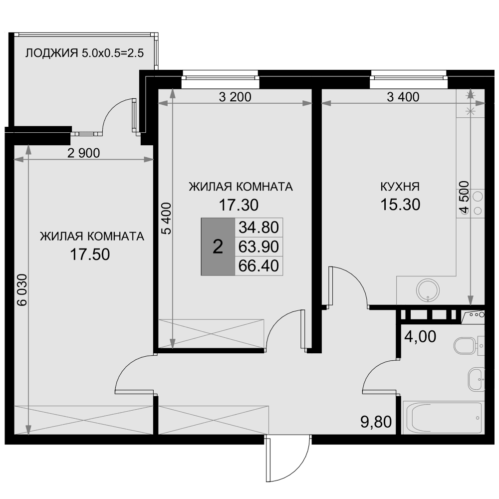 Продается 3-комн. квартира, 61.9 м²
