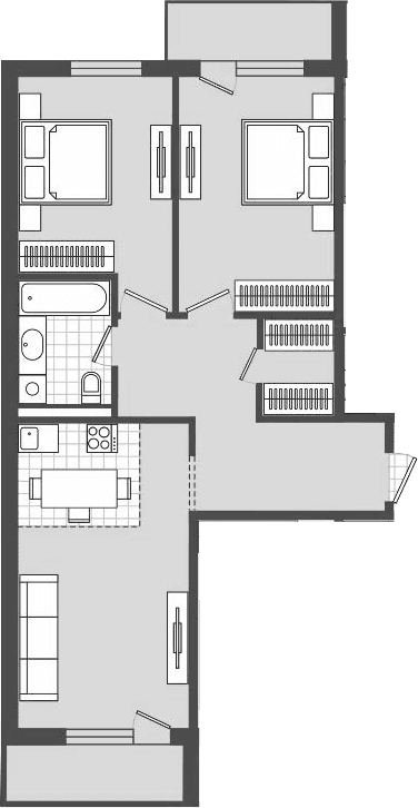 Продается 1-комн. квартира, 76.8 м²