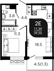 Продается 2-комн. квартира, 39.5 м²