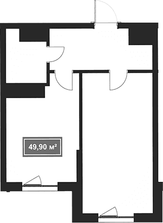 Продается 1-комн. квартира, 49.9 м²