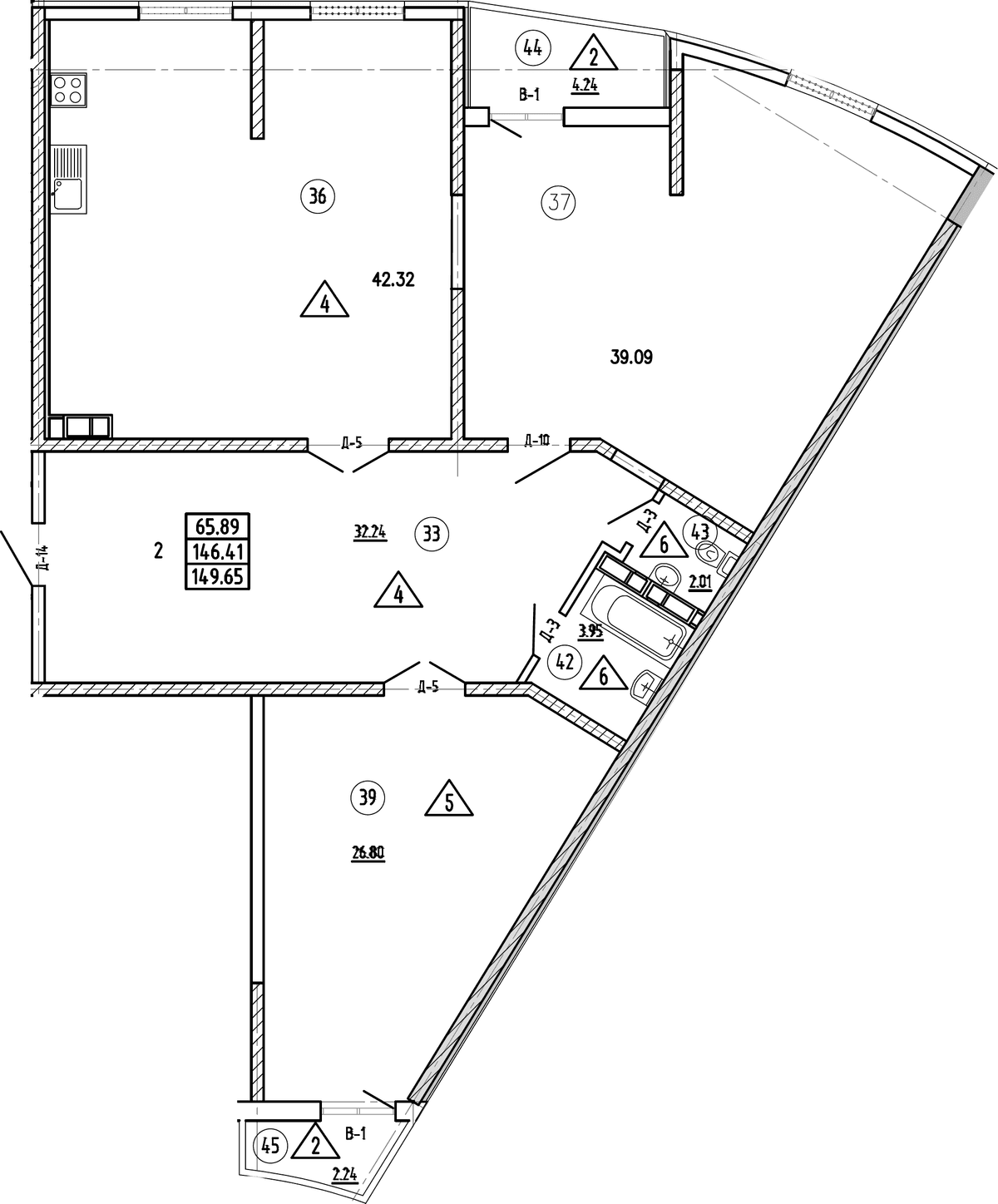 Продается 3-комн. квартира, 146.41 м²