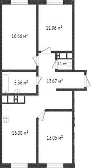 Продается 3-комн. квартира, 76.95 м²