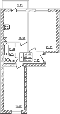 Продается 2-комн. квартира, 59.6 м²
