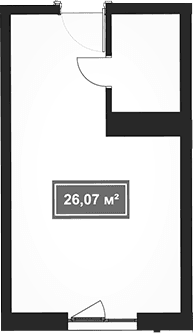 Продается 1-комн. квартира, 26.07 м²