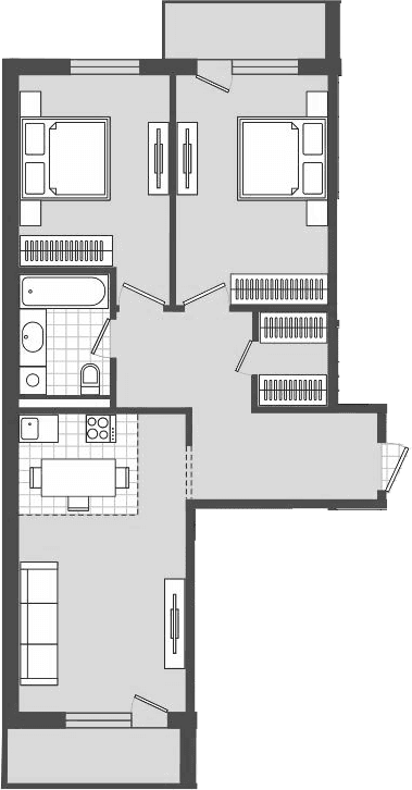 Продается 1-комн. квартира, 76.4 м²