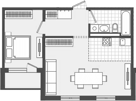 Продается 1-комн. квартира, 51.1 м²