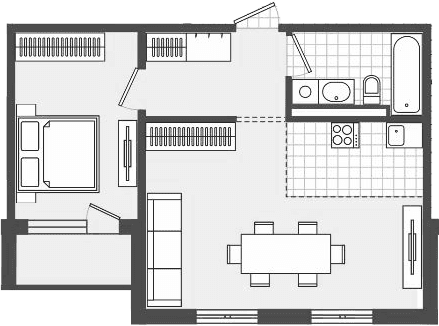 Продается 1-комн. квартира, 50.8 м²