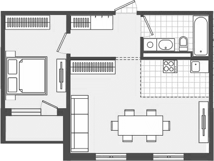 Продается 1-комн. квартира, 50.8 м²