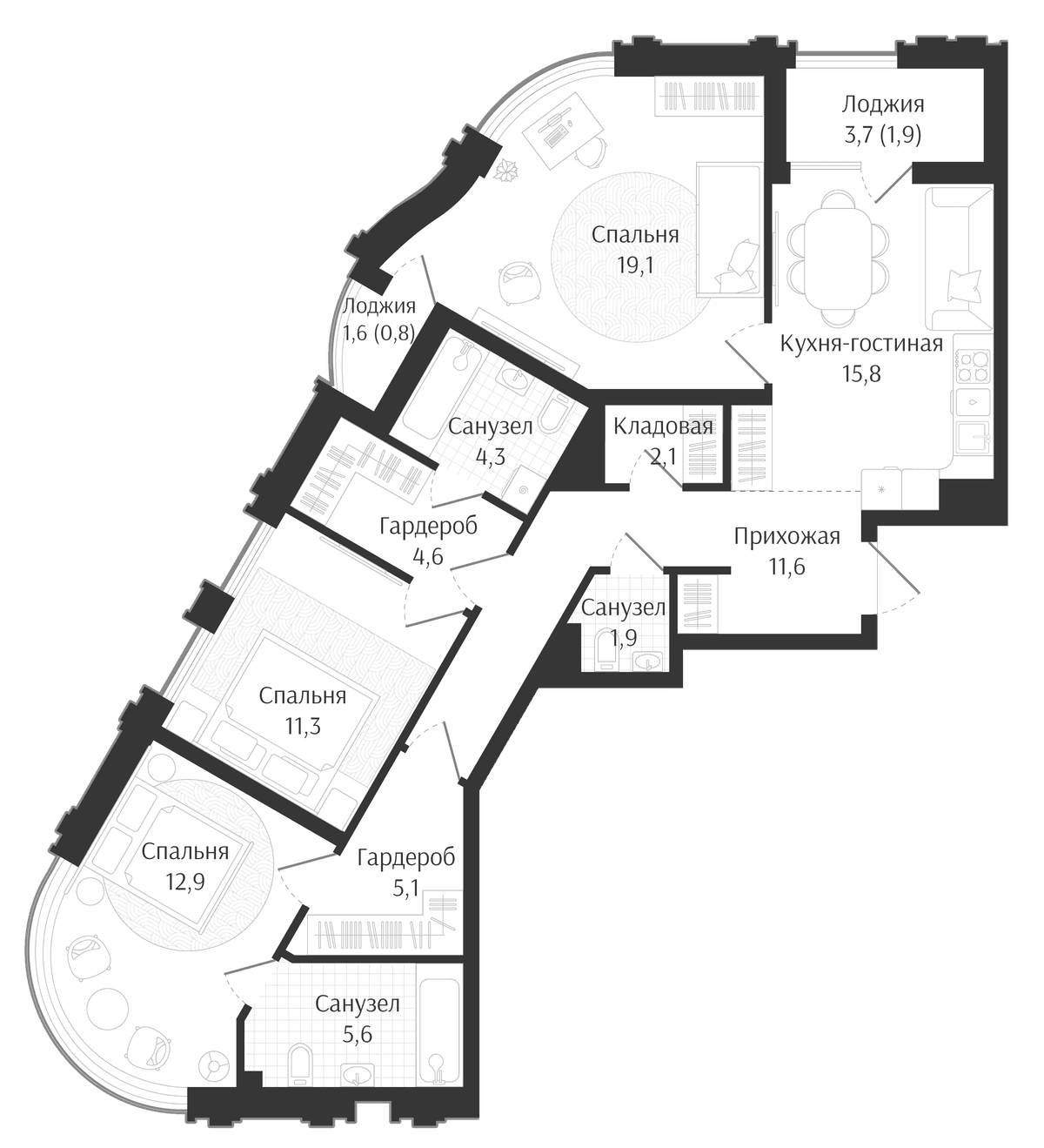 Продается 4-комн. квартира, 94.3 м²