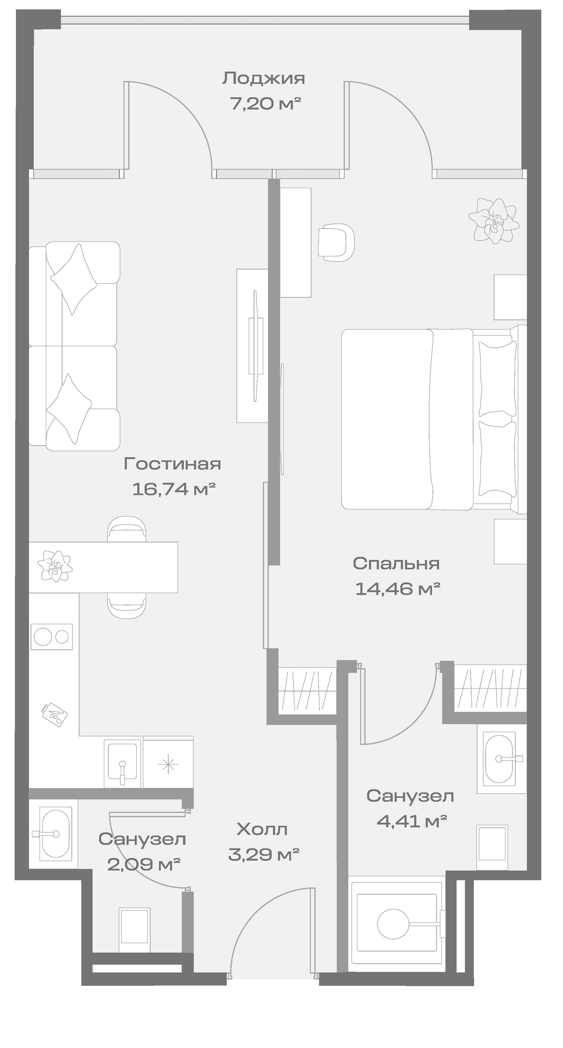Продается 1-комн. квартира, 41 м²