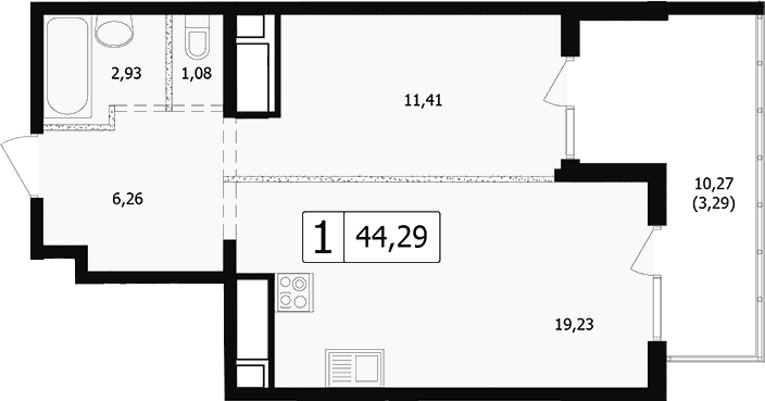 Продается 2-комн. квартира, 37.81 м²