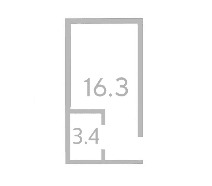 Продается 1-комн. квартира, 16.3 м²