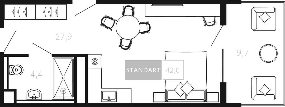 Продается 1-комн. квартира, 32.3 м²