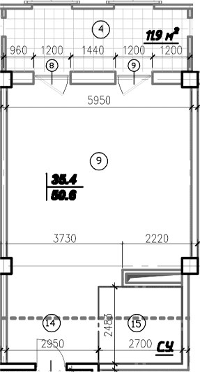 Продается 1-комн. квартира, 52.2 м²