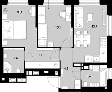 Продается 2-комн. квартира, 51 м²