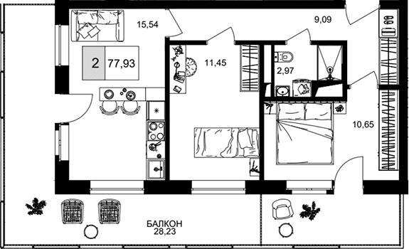 Продается 3-комн. квартира, 49.7 м²