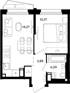 Продается 2-комн. квартира, 32.38 м²