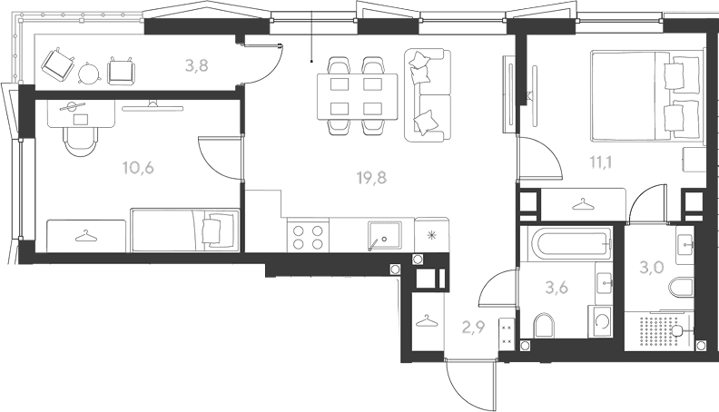 Продается 2-комн. квартира, 51 м²