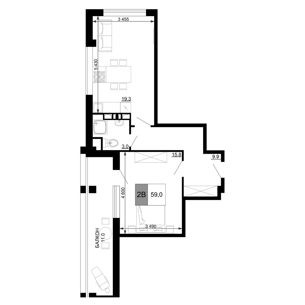 Продается 1-комн. квартира, 48 м²