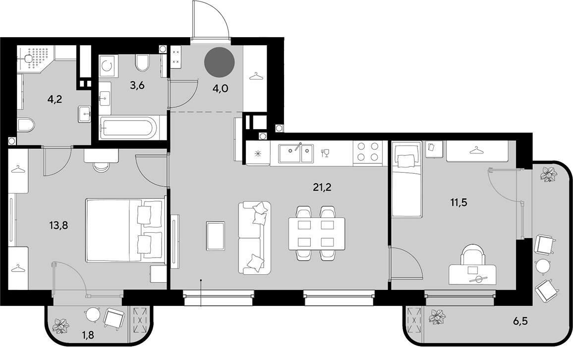 Продается 3-комн. квартира, 58.3 м²