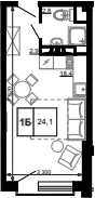 Продается 1-комн. квартира, 24.1 м²