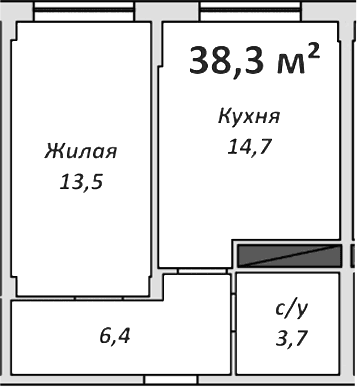 Продается 1-комн. квартира, 38 м²