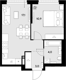 Продается 1-комн. квартира, 35 м²