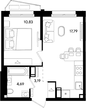 Продается 2-комн. квартира, 36.5 м²