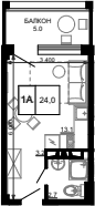 Продается 1-комн. квартира, 19 м²