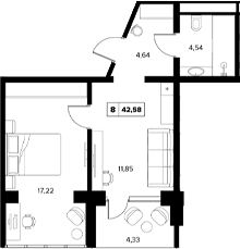 Продается 1-комн. квартира, 38.25 м²