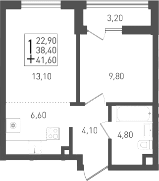Продается 2-комн. квартира, 38.4 м²