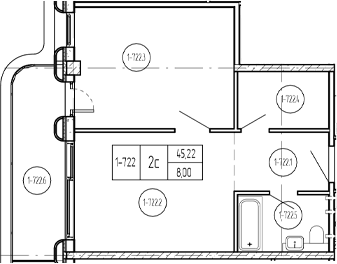 Продается 2-комн. квартира, 45.16 м²