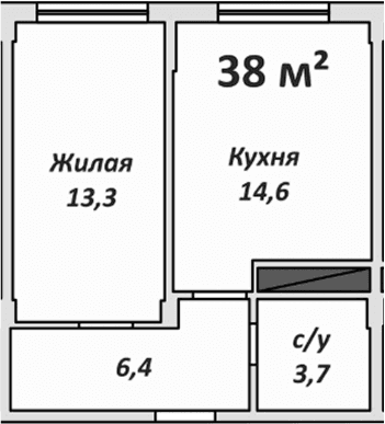 Продается 1-комн. квартира, 38 м²