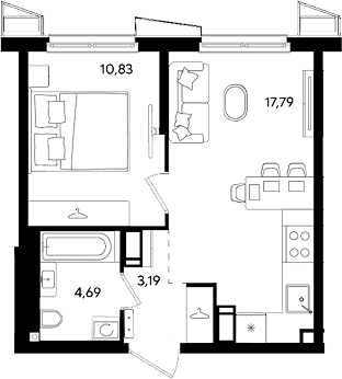 Продается 2-комн. квартира, 36.5 м²