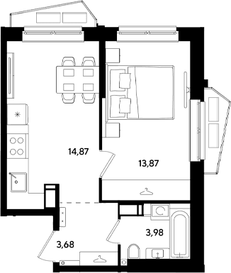 Продается 2-комн. квартира, 36.4 м²