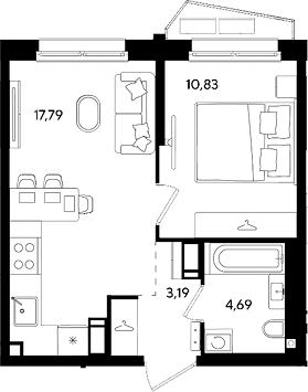 Продается 2-комн. квартира, 36.5 м²