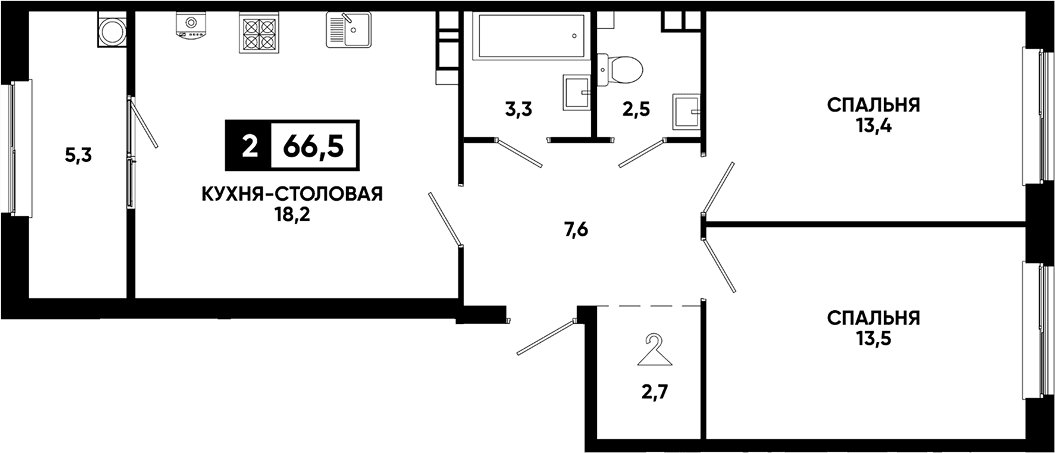 Продается 3-комн. квартира, 61.2 м²