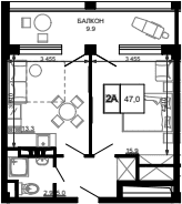 Продается 1-комн. квартира, 37.1 м²