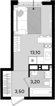 Продается 1-комн. квартира, 19.8 м²