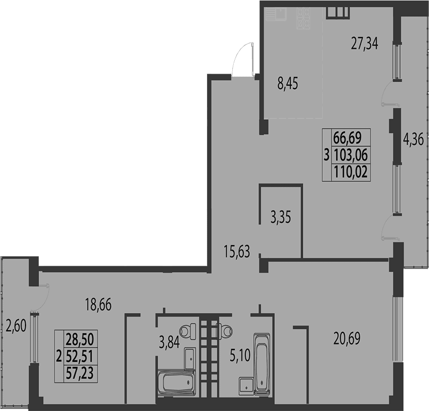 Продается 3-комн. квартира, 105.14 м²