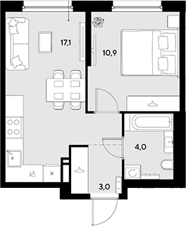 Продается 1-комн. квартира, 35 м²