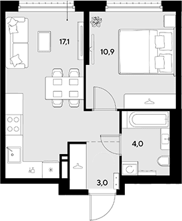 Продается 1-комн. квартира, 35 м²