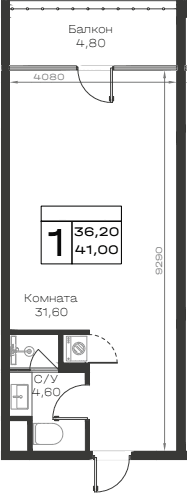 Продается 1-комн. квартира, 36.2 м²